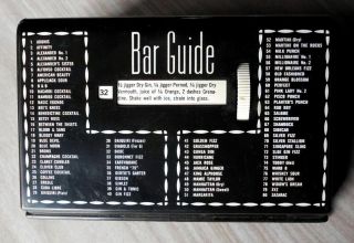 Vintage Scrolling Bar Guide - Cocktail Recipes - Glenn Shaw Creations