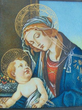 Antique Miniature Painting Of Botticelli 