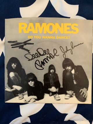Rare Punk Ramones Baby Sitter 45 Signed
