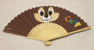 Disney Folding Fan Chip And Dale Brown Squirrel Sensu Wind Japan F/s