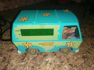 Vintage 1999 Scooby Doo Mystery Machine Clock Radio,  Night Light