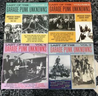 Last Of The Garage Punk Unknowns Complete Vinyl Set 1,  2,  3,  4 Bonus Tyme 7”