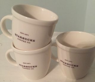 Set Of 3 Starbucks Espresso Mugs Demitasse Mini Coffee Cup 3 Oz.  2006