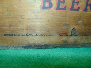 VINTAGE MOOSEHEAD BEER WOODEN DOVETAIL CASE CRATE CANADIAN LAGER 18 