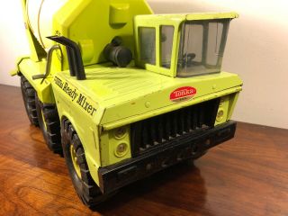 Vintage Mighty Tonka Green Cement Mixer Truck Pressed Steel Toy 4