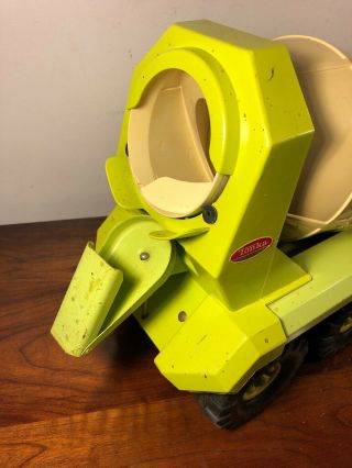 Vintage Mighty Tonka Green Cement Mixer Truck Pressed Steel Toy 5