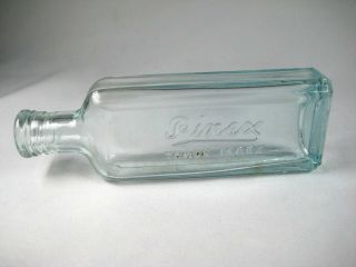Vintage Pinex Green Glass Bottle - 5 3/4 " Tall - Small Version