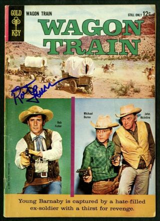 Robert Fuller Actor Wagon Train Signed Autographed Gold Key Comic 1964 - Vg