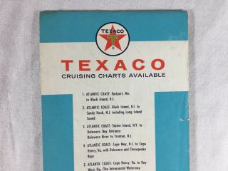 Vintage 1961 Texaco Cruising Chart Map Block Island Sandy Hook Long Island NY NJ 5