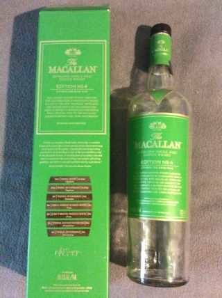 Macallan Edition No 4 Highland Single Malt Scotch Whisky Bottle & Box Limited