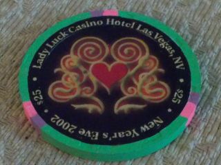 LADY LUCK CASINO HOTEL $25 Hotel casino gaming chip (LTD ED) Las Vegas,  NV 2