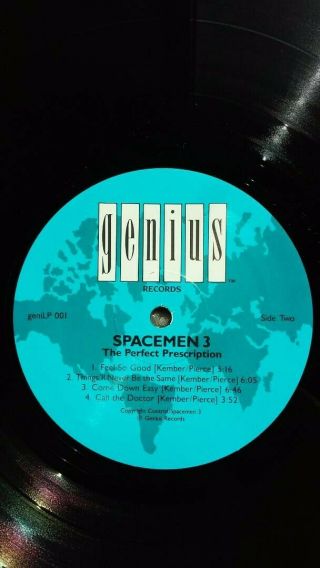 Spacemen 3 THE PERFECT PRESCRIPTION LP,  1st US pressing Genus GENI LP001 1988 4