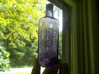 Amethyst California Fig Syrup Louisville Laxative Bottle 100 Yrs Old Great Color