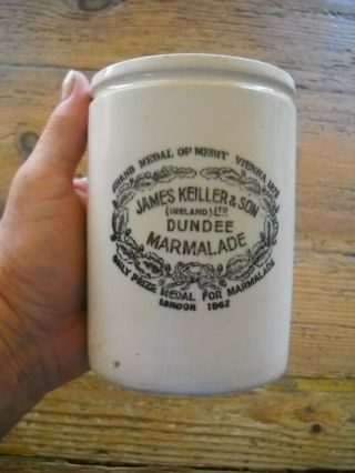 Very Rare Irish Keiller 2lb Marmalade Jar Pot