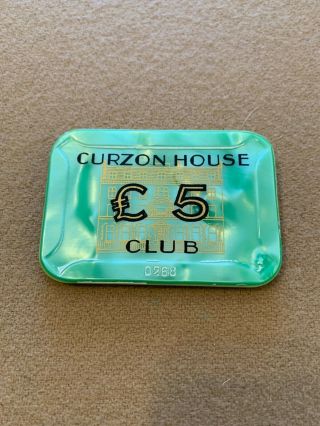 5 Pound Curzon House Club,  London Plaque Take A Look,