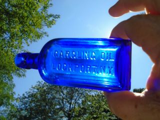 Cobalt Gargling Oil Lockport,  Ny,  Very Collectible.