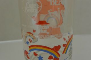 Care Bears Glass Cup Cheer Bear Pizza Hut Limited Edition Collectors Series 1983 3