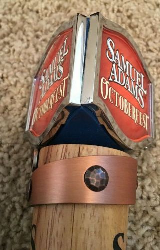 Samuel Sam Adams Seasonal Wood & Copper Beer Keg Tap Handle