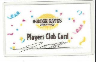 Golden Gates Casino Laminated Slot Card