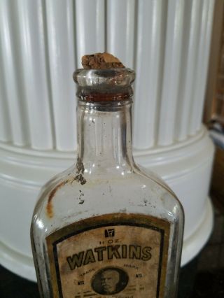 J.  R Watkins Vegetable Anodyne Liniment - Alcohol Opium bottle 1890 For Man 3