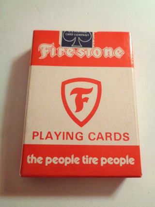 Vintage Firestone Tires Playing Cards Automotive Racing U.  S.  Playing Card