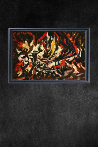 Jackson Pollock The Flame HD Print on Canvas Large Wall Picture Multisize 2