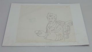 The Real Ghostbusters Animation Cel Hand Drawn Sketch Peter Venkman 113