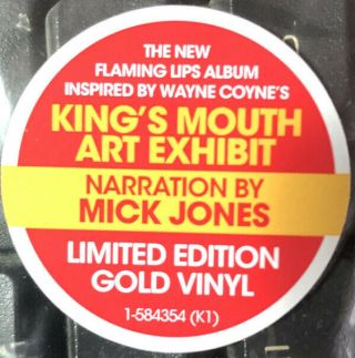 THE FLAMING LIPS KINGS MOUTH GOLD VINYL LP RECORD STORE RSD DAY 2019 LIMITED LTD 4