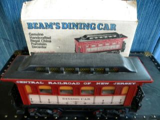 Jim Beam Central Railroad Of Jersey Dining Car Liquor Decanter - Empty