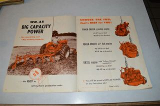 1950 ' s Allis Chalmers Tractor Brochure WD - 45 15 pages Color 2