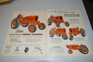 1950 ' s Allis Chalmers Tractor Brochure WD - 45 15 pages Color 6