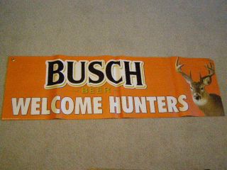 Busch Beer Heavy Vinyl Banner Hunting Hunter Man Cave 14 " X48 "
