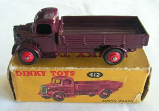 Vintage 1954 - 1960 Dinky Toys 412 Austin Wagon Maroon Ex,  Ib Example