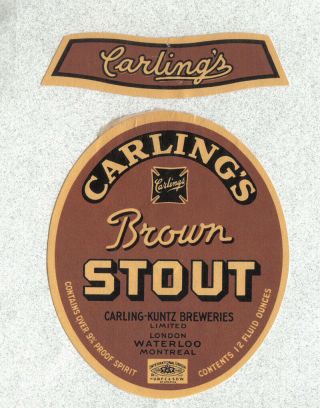 Beer Label - Canada - Carling 