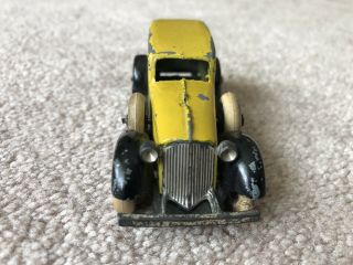 Vintage Tootsietoy 1930 ' s Graham Series Car 0613 Yellow & Black 6 Wheel Sedan 4