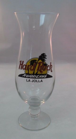 Glass Hard Rock Hurricane La Jolla Clear Glass 9 Inch Tall