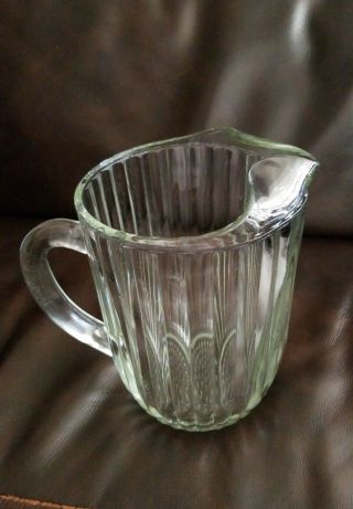 Vintage Heavy Clear Glass Beer Or Classic Water Pitcher Restaurant Duty 8