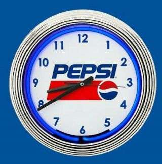 Pepsi Stuff 15 " Inch Neon Clock -