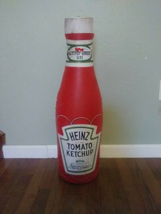 Rare Vintage Heinz Ketchup 30 " Inflatable Advertising Store Display Bottle