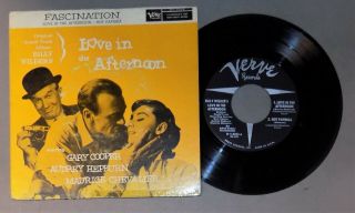 Htf 45 Rpm Ep Soundtrack Love In The Afternoon Billy Wilder Audrey Hepburn 1957