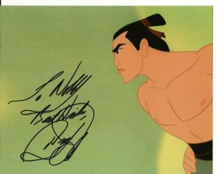 Donny Osmond Mulan Shang Signing Voice Signed 8x10 Photo Disney