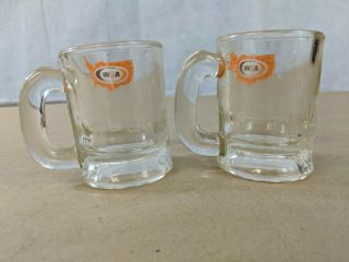 G29 Vintage A&W ROOT BEER MINI MUG SHOT GLASSES 3.  25 