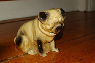 Vintage Porcelain Pug Figurine