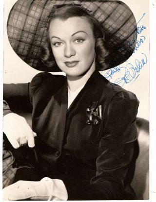 Character Actress Eve Arden,  Signed Vintage Studio Photo.  5x7