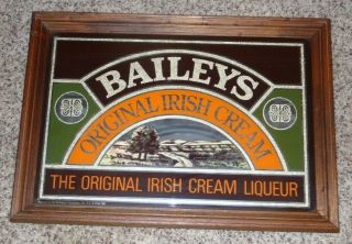 Vintage Baileys Irish Cream Beer Bar Liquor Decor Mirror Sign 1981