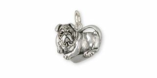 Bulldog Charm Jewelry Sterling Silver Handmade Dog Charm Bd21 - C