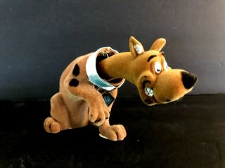 Vintage Scooby Doo Bobblehead - Flocked Velvet Figurine - Medium Brown