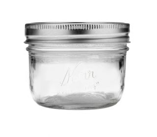 Kerr Wide Mouth Half - Pint 8 Oz.  Glass Mason Jars with Lids and Bands 12Count USA 2