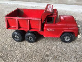 Vintage Buddy L Hydraulic Dual Tire Dump Truck With Front Suspension