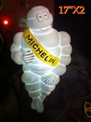 17 " X2 Michelin Man Doll Figure Bibendum Advertise Tire Collect Freeship